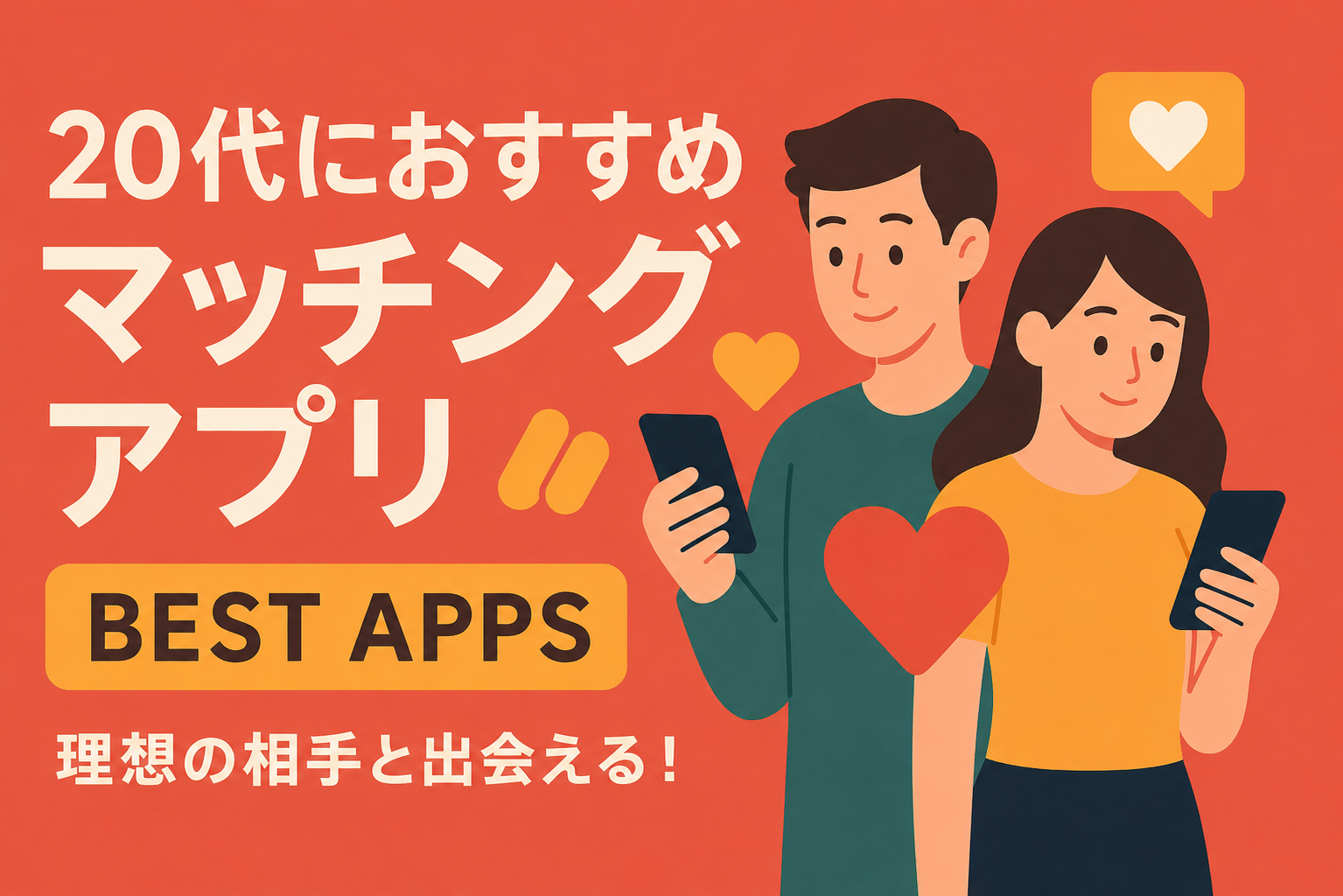 20代におすすめのマッチングアプリはこれ|恋人が欲しい人向け厳選