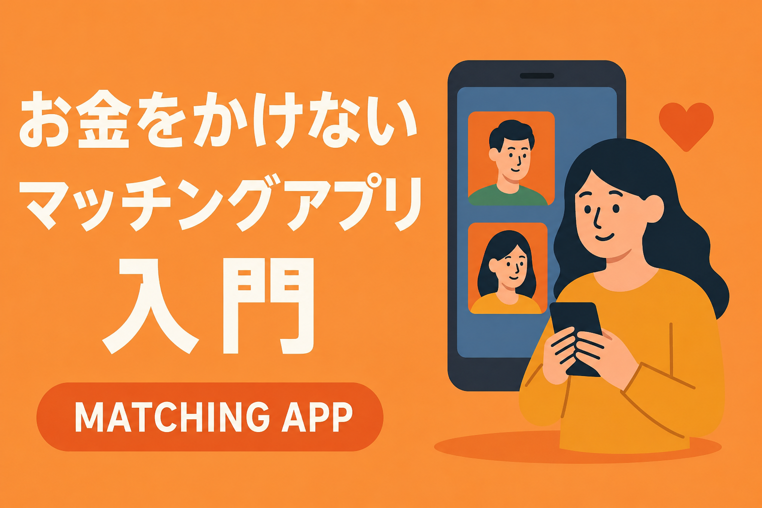 なるべくお金をかけずに恋人を作りたい人向けマッチングアプリ入門