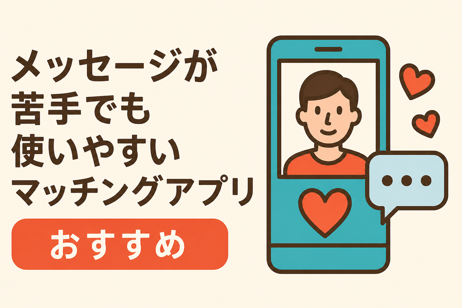メッセージが苦手でも使いやすいマッチングアプリおすすめ一覧