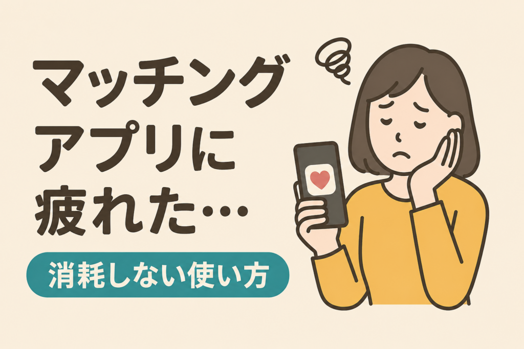 マッチングアプリで疲れた人へ｜消耗しない使い方を考えてみた
