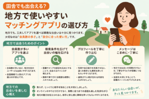 田舎でも出会える？地方で使いやすいマッチングアプリ比較