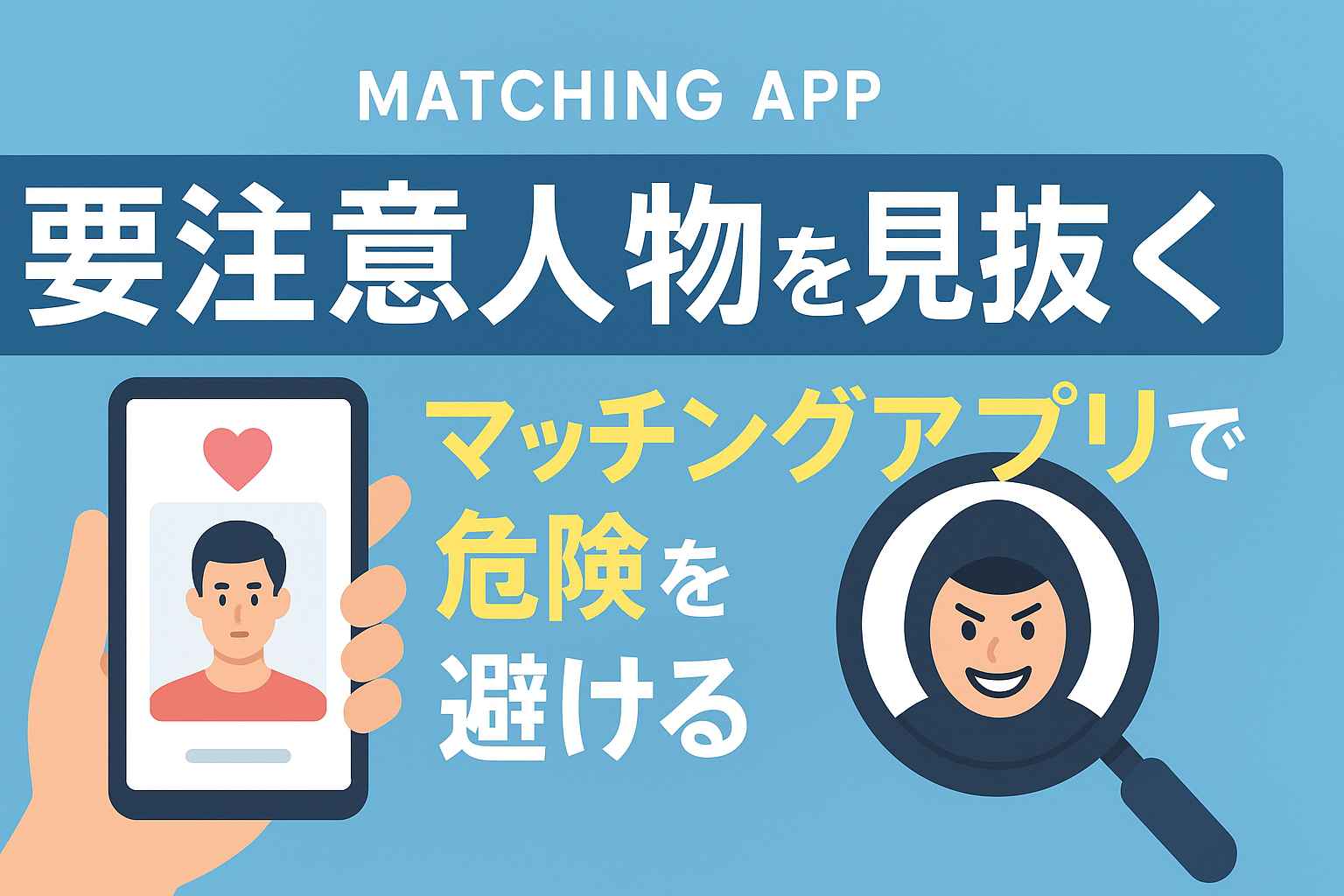 要注意人物を見抜く方法|マッチングアプリで危険を避けるコツ