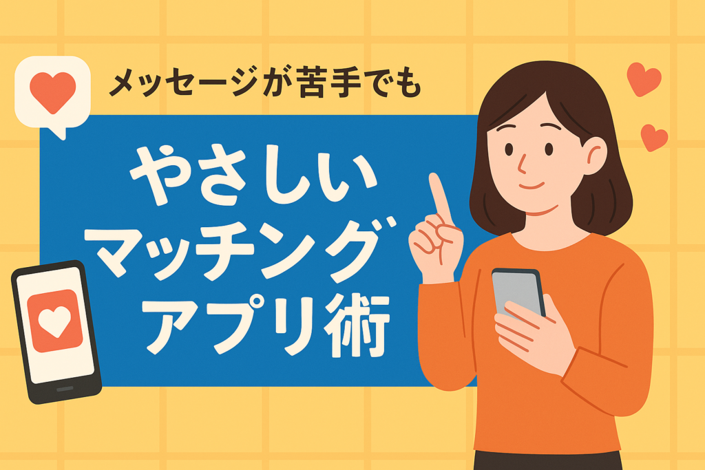 メッセージが苦手な人向け｜無理なく続けるマッチングアプリ術
