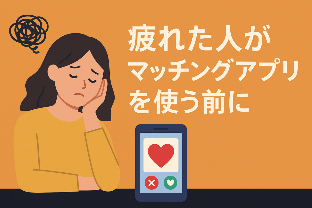 恋愛に疲れた人がマッチングアプリを使う前に考えたいこと