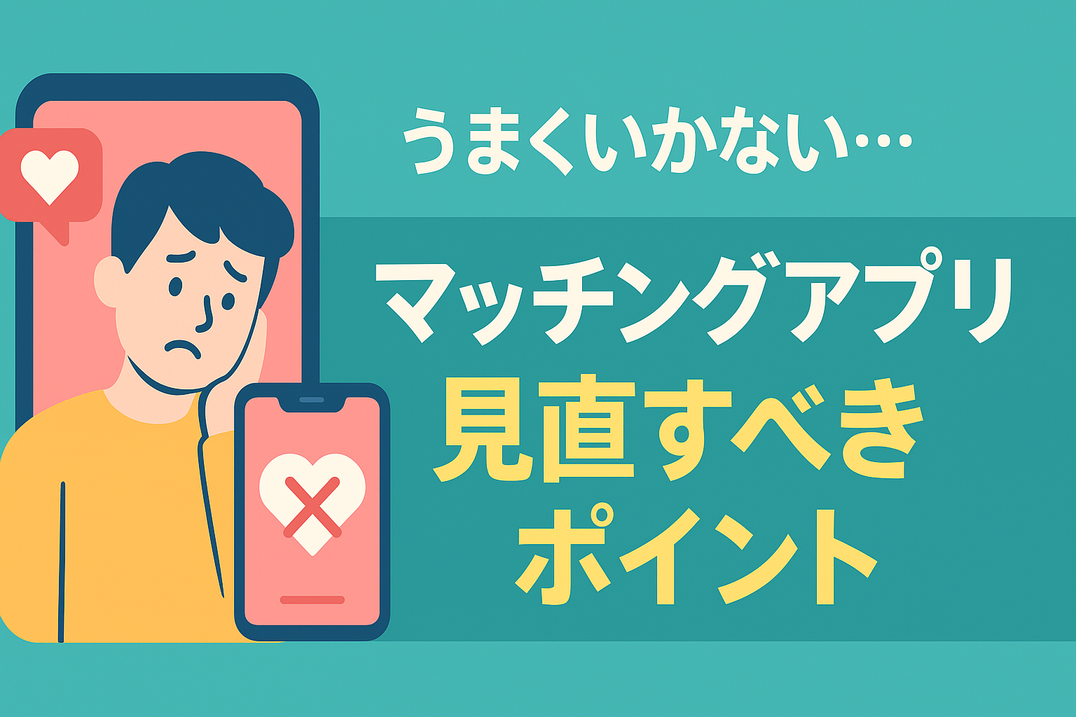 マッチングアプリでうまくいかなかった人が見直すべきポイント