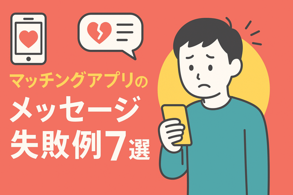 マッチングアプリでやりがちなメッセージ失敗例7選
