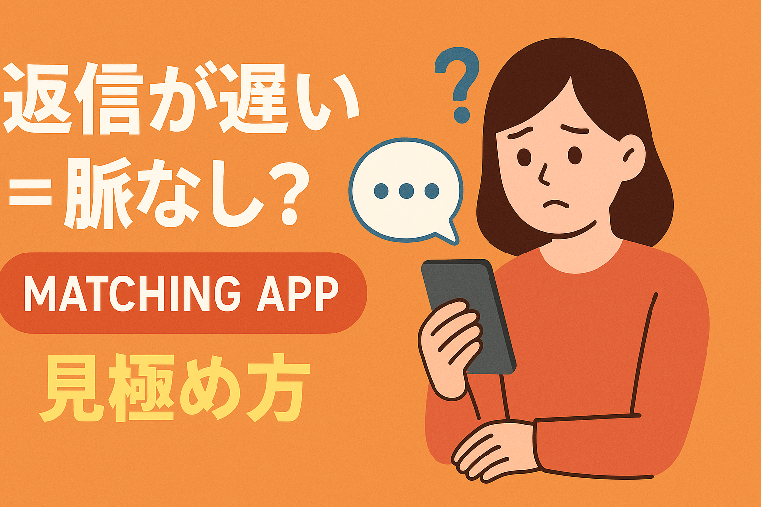 返信が遅い相手は脈なし?マッチングアプリの見極め方